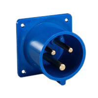 Pin and Sleeve Inlet Devices 888-6236-NS IEC 60309 Panel Mount Inlet Straight Type, IP44 Rated, 30A 250V, 32A 220-250V, 6H, IEC 309 International Pin and Sleeve Devices  